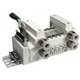 SMC solenoid valve 4 & 5 Port VQ VV5Q12-P, 1000 Series, Base Mounted Manifold, Non Plug-in, Flat Cable Connector